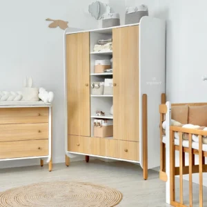 Трёхдверный шкаф Ingvart Nika Natural/White