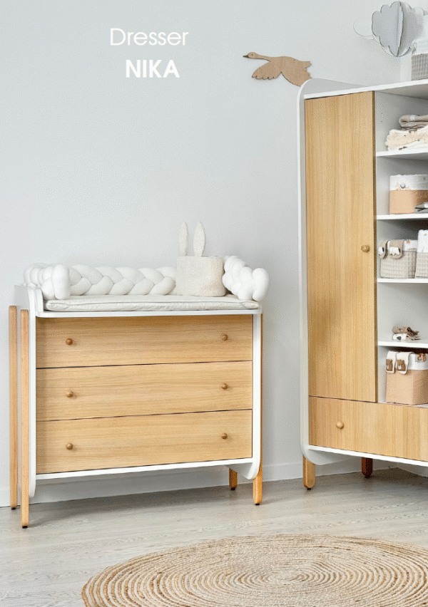 Dresser with removable changing table Nika