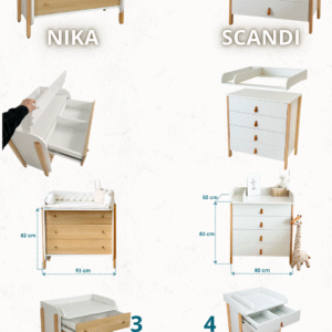 Dresser with removable changing table Scandi - Image 5