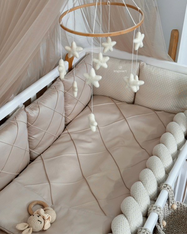 Satiinist voodipesu "Platinum Beige"