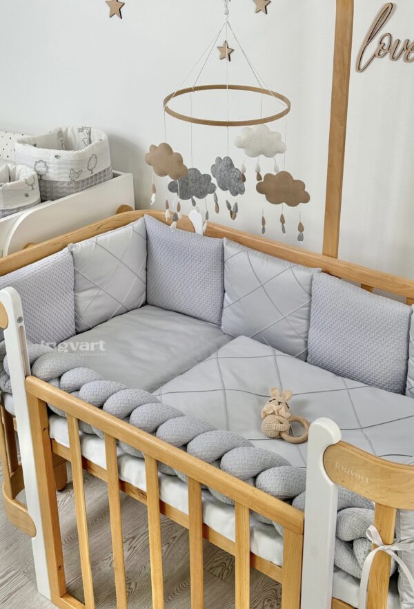 Satiinist voodipesu "Platinum Grey"