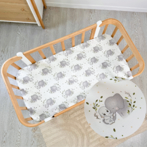 Cotton sheet "Elephant with Mommy"