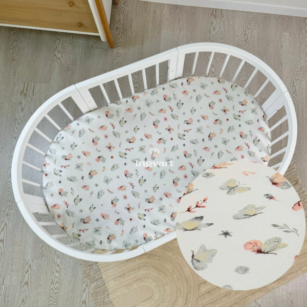Cotton sheet with butterflies