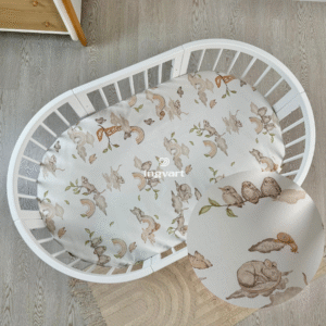 Cotton sheet "Squirrels, mice, snails"