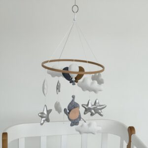 Hanging toy "Gray elephant with balls" - Image 2