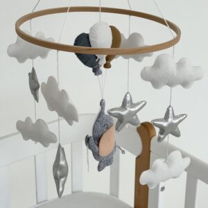 Hanging toy "Gray elephant with balls"