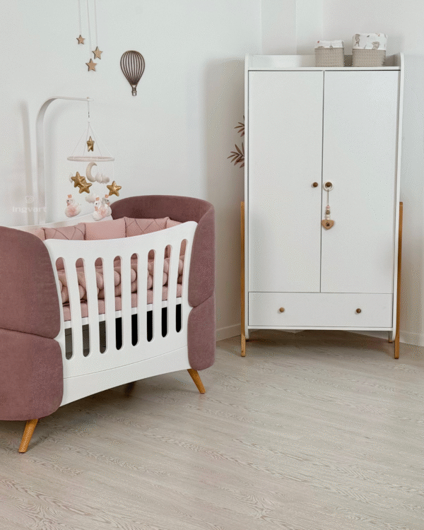 Овальная детская кроватка-трансформер Fly Bed Boucle "Bunny"