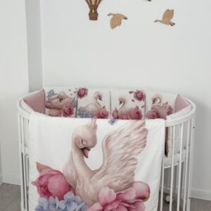 Swan in peonies" bedding - Image 2