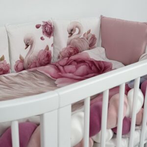 Swan in peonies" bedding - Image 3