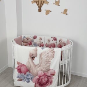 Swan in peonies" bedding - Image 13