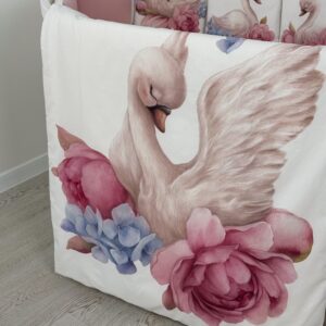 Swan in peonies" bedding - Image 12