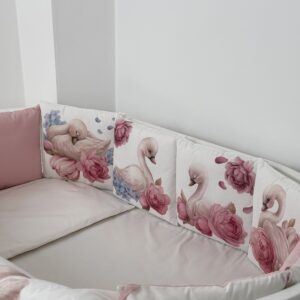 Swan in peonies" bedding - Image 11