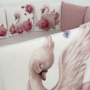 Swan in peonies" bedding - Image 10