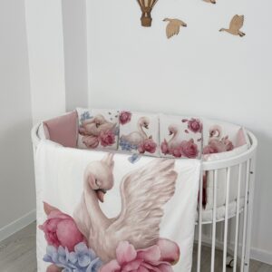 Swan in peonies" bedding