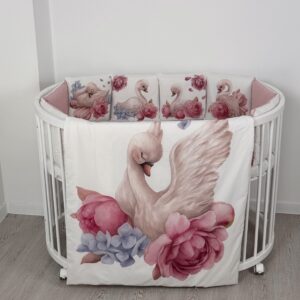 Swan in peonies" bedding - Image 8