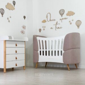 Ovaalne muudetav beebivoodi Fly Bed Chenille